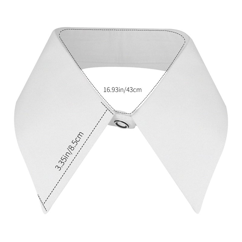 Joyci Solid Color Girls Necklace Choker Collar Detachable Lapel False Collar (White) - Image 5